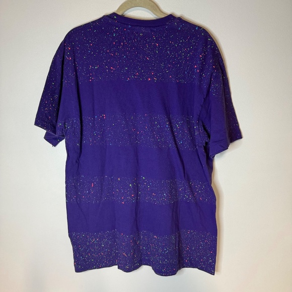 VINTAGE GECKO HAWAII T-SHIRT NEON SPLATTER STRIPE PAINT SINGLE STITCH 80s 90s - Picture 5 of 5